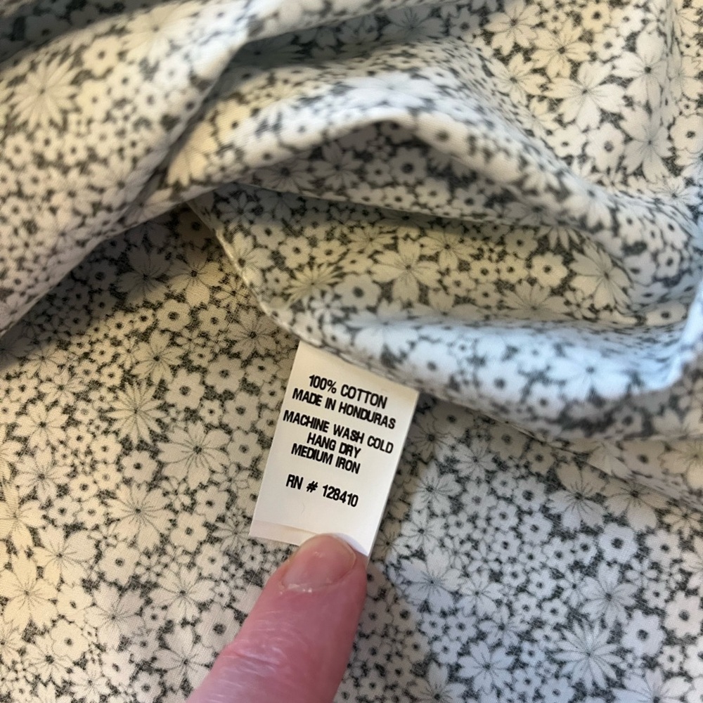 Ann Mashburn Green Liberty of London Anaya printed cotton blouse small - Picture 5 of 6